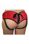 Red lace & satin corsette plus size - Love Shop Avenue