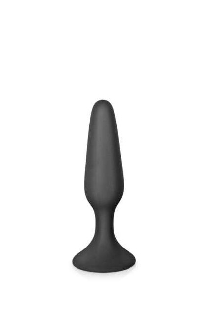PLUG ANAL NOIR AVEC VENTOUSE - 11,5CM