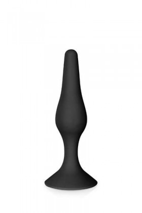 PLUG ANAL NOIR AVEC VENTOUSE 12,5CM