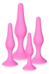 Coffret de plugs anal roses avec ventouse - Love Shop Avenue