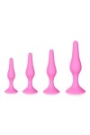 Coffret de plugs anal roses avec ventouse - Love Shop Avenue