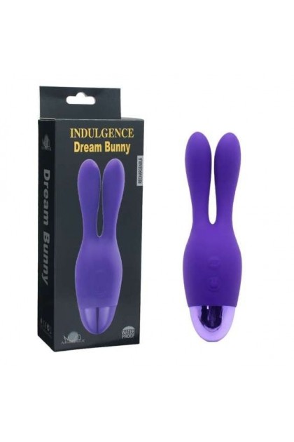 VIBROMASSEUR RECHARGEABLE EN SILICONE INDULGENCE DREAM BUNNY - VIOLET