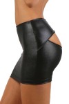JUPE EN WETLOOK NOIR - TAILLE L/XL - 9388
