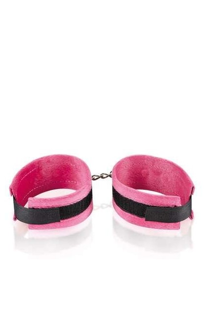 MENOTTES POIGNETS ROSE ET NOIR