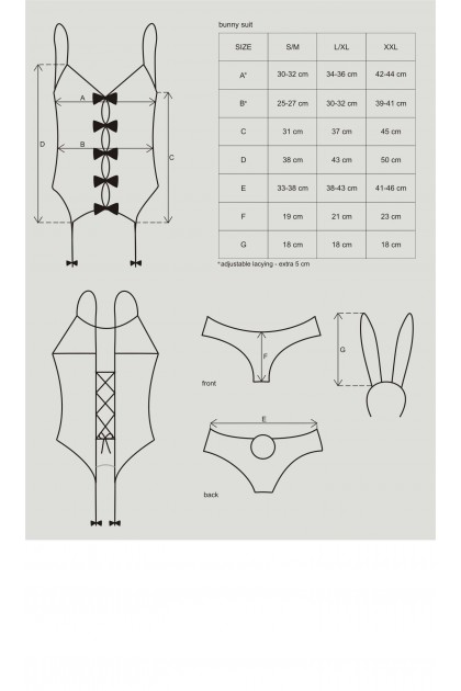 COSTUME BUNNY SUIT - OBSESSIVE - S/M