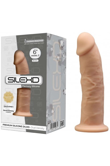 GODE VENTOUSE DROIT RÉALISTE EN SILEXPAN MODÈL 2 (6")
