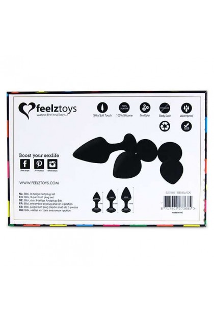 BIBI BUTT PLUG SET 3 PCS BLACK