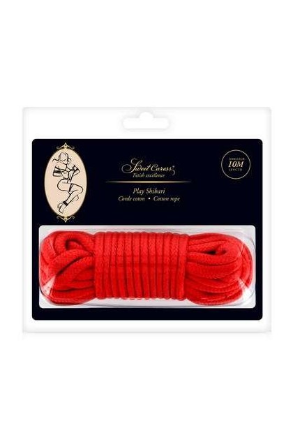 CORDE BONDAGE SHIBARI ROUGE 10 MÈTRES