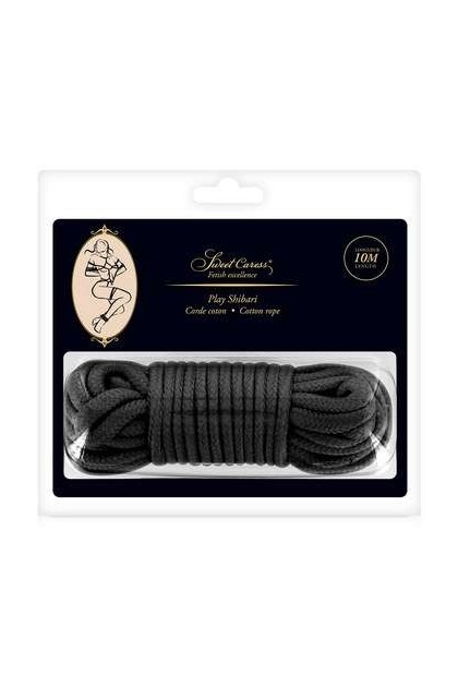 Corde bondage shibari noire 10 mètres - Love Shop Avenue