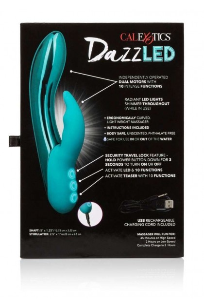 Vibromasseur rabbit led dazzled brilliance vert - Love Shop Avenue