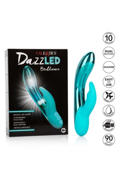 Vibromasseur rabbit led dazzled brilliance vert - Love Shop Avenue