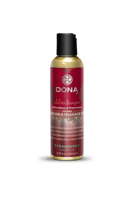 Huile de massage kissable soufflé à la fraise 110 ml