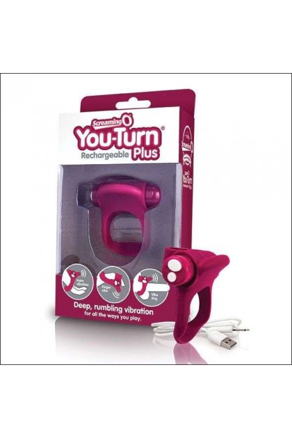 Cockring rechargeable you-TURN PLUS - ROUGE MERLOT - Love Shop Avenue