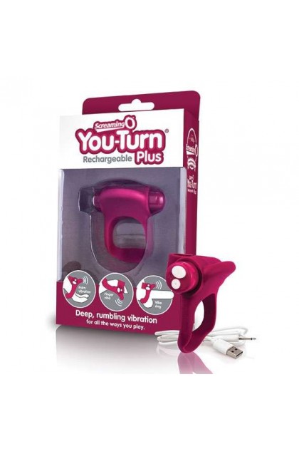 Cockring rechargeable you-TURN PLUS - ROUGE MERLOT - Love Shop Avenue