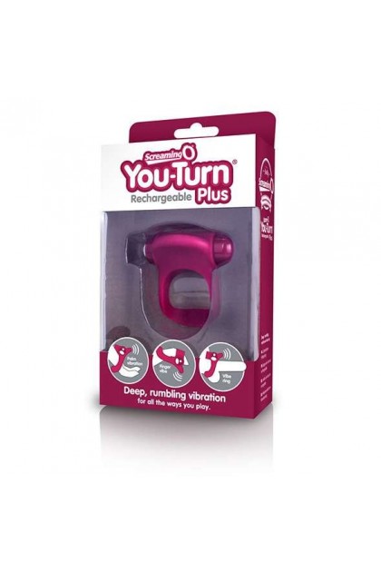 Cockring rechargeable you-TURN PLUS - ROUGE MERLOT - Love Shop Avenue
