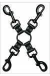 HOG-TIE - LIEN CUIR ET METAL POUR BONDAGE À QUATRE VOIES - KINK