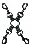 HOG-TIE - LIEN CUIR ET METAL POUR BONDAGE À QUATRE VOIES - KINK