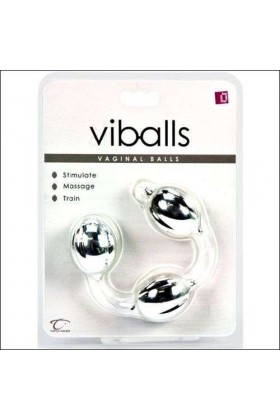 BOULES VAGINALES ARGENTÉES TRIPLE AVEC BILLE STYLE GEISHA VIBALLS