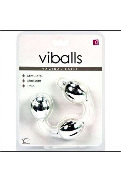 BOULES VAGINALES ARGENTÉES TRIPLE AVEC BILLE STYLE GEISHA VIBALLS