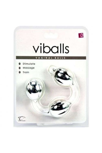 BOULES VAGINALES ARGENTÉES TRIPLE AVEC BILLE STYLE GEISHA VIBALLS