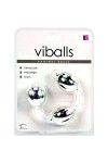 BOULES VAGINALES ARGENTÉES TRIPLE AVEC BILLE STYLE GEISHA VIBALLS
