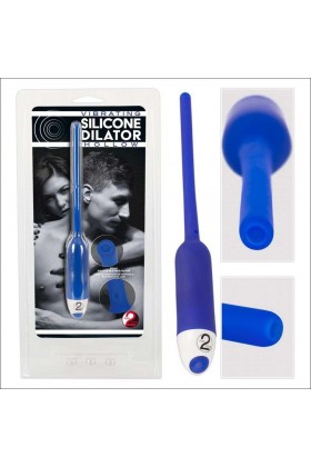 TIGE A URETRE VIBRANTE BLEU EN SILICONE