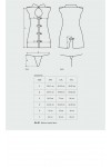 COSTUME STEWARDESS DRESS GRIS - OBSESSIVE - S/M