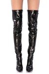 CUISSARDES EN SIMILI-CUIR VERNI - NOIR - TAILLE 37 - SX301