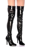 CUISSARDES EN SIMILI-CUIR VERNI - NOIR - TAILLE 37 - SX301