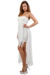 ROBE LONGUE BUSTIER - TAILLE S - BLANC - 9130-WH