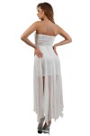 ROBE LONGUE BUSTIER - TAILLE XL - BLANC - 9130-WH