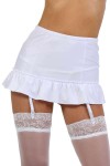 JUPE PORTE-JARRETELLE EN WETLOOK - TAILLE L/XL - BLANC - 9314-WH