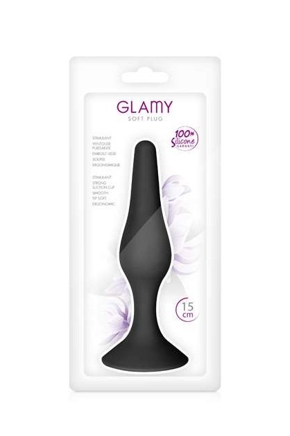 PLUG ANAL NOIR VENTOUSE 15CM