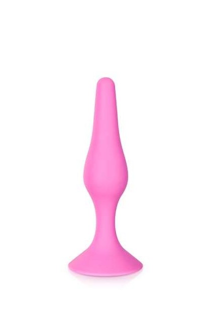 Plug anal rose avec ventouse 12,5cm - Love Shop Avenue