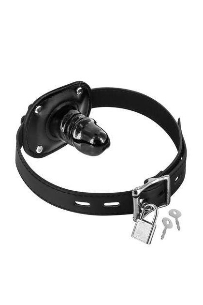 Bâillon petit gode interne réaliste avec gland - T1