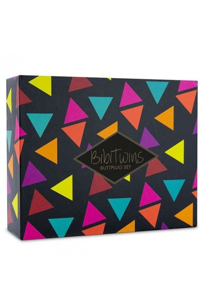 BIBI TWIN BUTT PLUG SET 3 PCS BLACK