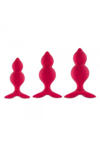 BIBI TWIN BUTT PLUG SET 3 PCS PINK