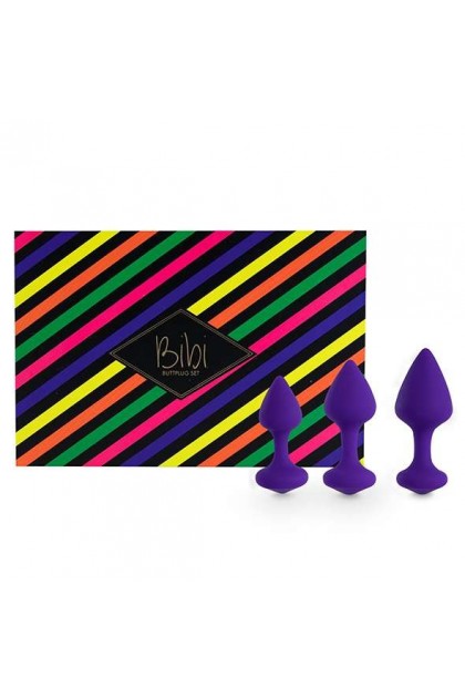BIBI BUTT PLUG SET 3 PCS PURPLE