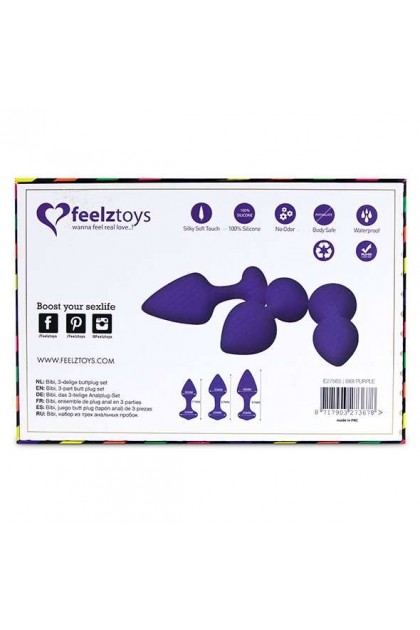 BIBI BUTT PLUG SET 3 PCS PURPLE