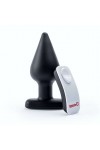 Plug vibrant noir taille xl avec telecommande sans fil