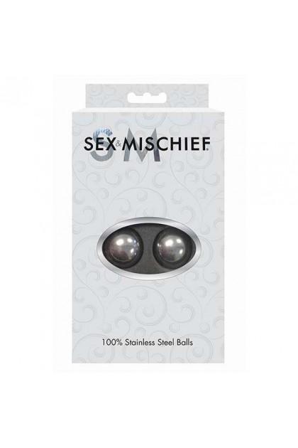 Jeu de 2 boules anales en acier inoxydable - DIAMÈTRE 2 CM