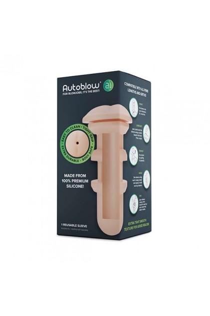 Gaine en silicone pour autoblow ai - ANUS - COULEUR CHAIR