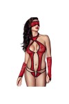 BODY ASHLEY, MASQUE & MITAINES - ROUGE - ANAIS - S/M