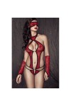 BODY ASHLEY, MASQUE & MITAINES - ROUGE - ANAIS - S/M