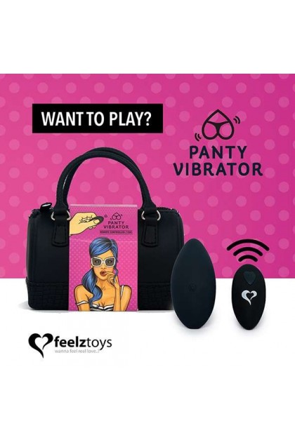Culotte vibrante télécommandé panty vibrator noir