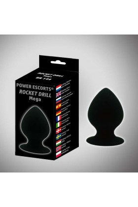 PLUG ANAL MEGA EN SILICONE - NOIR - BR144