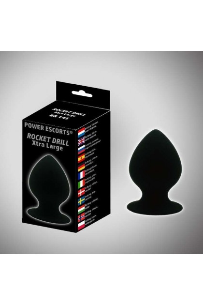 PLUG ANAL XTRA LARGE EN SILICONE - NOIR - BR145