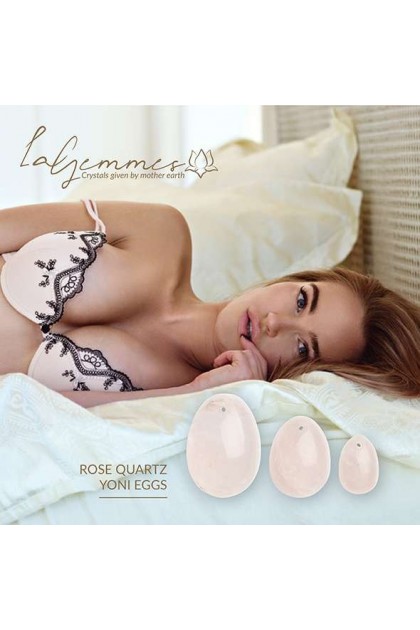 COFFRET 3 OEUFS YONI ROSE QUARTZ (L-M-S)