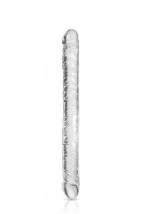 DOUBLE DONG VEINÉ CRISTAL DE 34CM EN JELLY