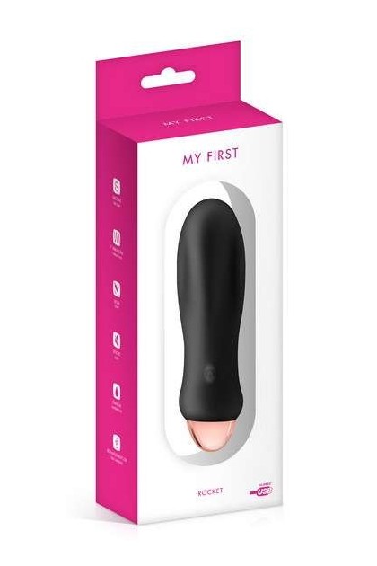 VIBROMASSEUR NOIR PROFILÉ 7 VITESSES USB